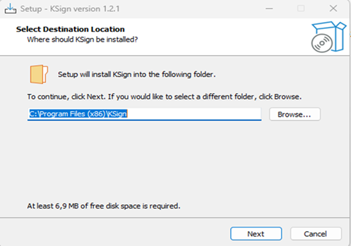 Izbor foldera za instalaciju